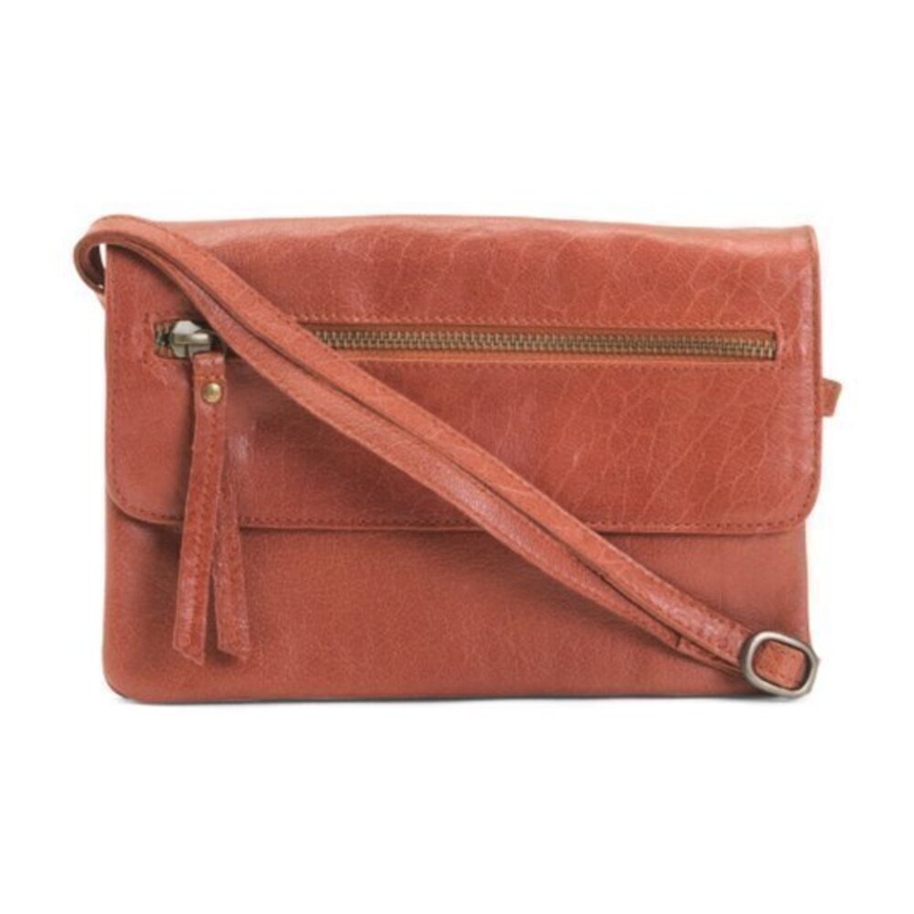 Day & Mood Handbag Crossbody red/brown Leather Sho